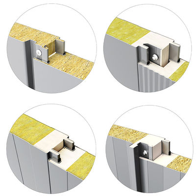 Grade A Rockwool Sandwich Panel Roofing Sheets With Polyurethane Sealing Fireproof