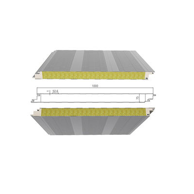 Outdoor Wall Fireproof Rockwool Sandwich Panel For Construction Insulation Shop