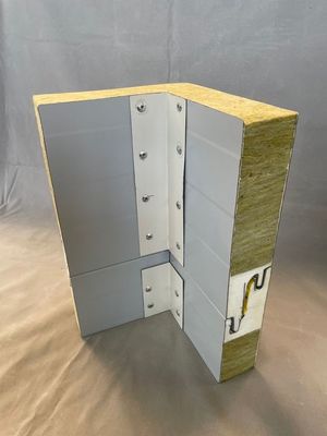 100mm 125mm 150mm Corner Fiberglass Sandwich Panel Aluminum Foam For Building