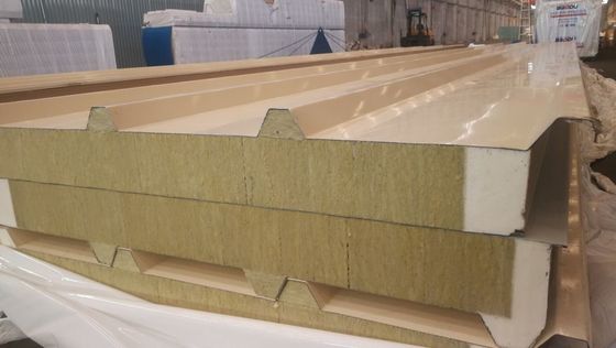 50mm-200mm Rockwool Sandwich Panel Insulation Fireproof Lightweight For Roofing
