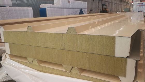 50mm-200mm Rockwool Sandwich Panel Insulation Fireproof Lightweight For Roofing