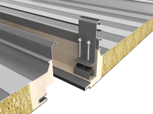 Roof Heat / Fire Resistant Rockwool Acoustic Panel Lightweight Foam Insulated 75mm