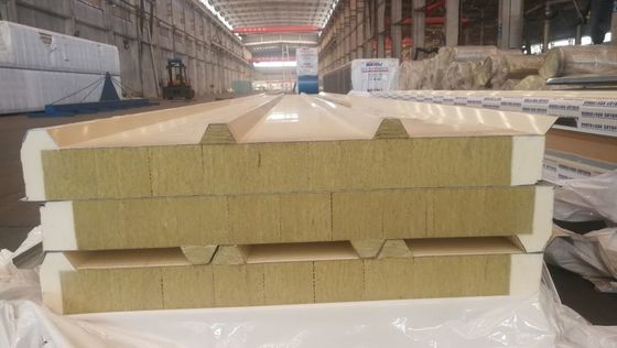 Onsite Installation Rockwool Roof Panels Polyurethane Fireproof Heat-Insulation