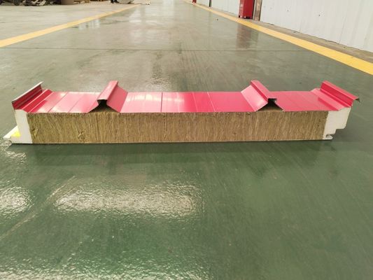 150mm Thickness Rockwool Sandwich Panel For Wall Building Warehouse