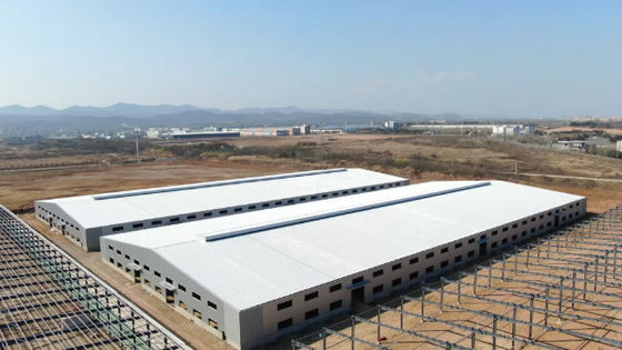 Steel Structures Workshop 1000 Square Meter Metal Storage Shed Building With Corrugated/EPS/PU/Rock Wool Roof And Wall