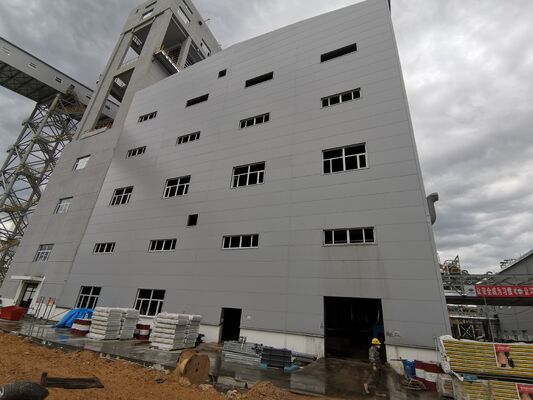 Large Span Metal Structure Warehouse Raw Material Storage Building Z‑type Purlin Wall Panels Disassembled Container Shipment