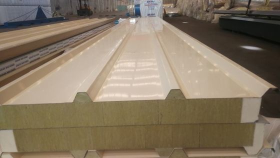 Warehouse Fabhouse Rockwool Sandwich Panel 50mm Cold Room Panel With Polyurethane