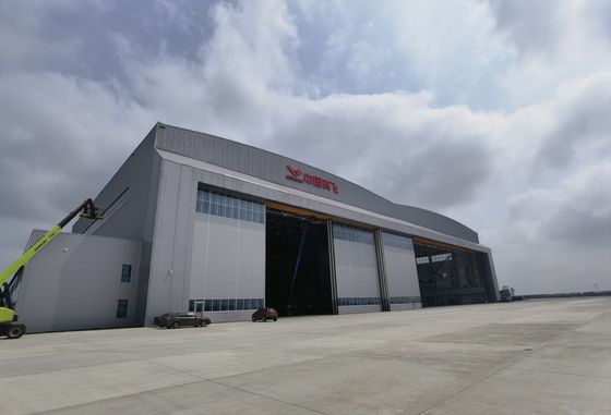 Truss‑type Steel Hangar Building Aircraft Storage Premise Roof Purlin System Large Custom Door Opening Pre‑fabricated Steel Members