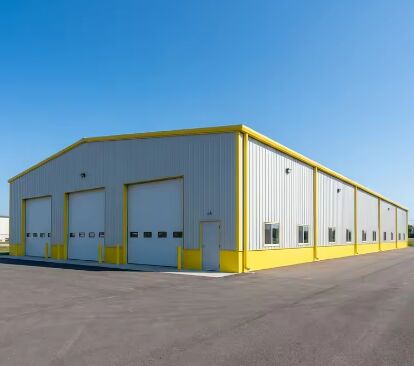 Modern Prefabricated Modular Steel Warehouse Industrial Building With Sandwich Panel Cladding