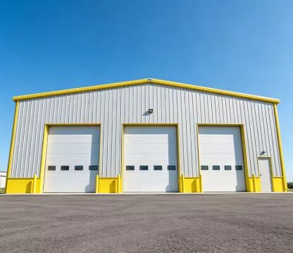 Modern Prefabricated Modular Steel Warehouse Industrial Building With Sandwich Panel Cladding