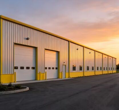 Modern Prefabricated Modular Steel Warehouse Industrial Building With Sandwich Panel Cladding