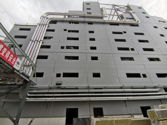 Large Span Metal Structure Warehouse Raw Material Storage Building Z‑type Purlin Wall Panels Disassembled Container Shipment