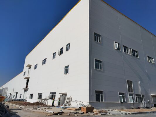 Pre‑fabricated Steel Frame Workshop For Industrial Production Bracing System Pre‑cut Steel Components Field Assembly Solution