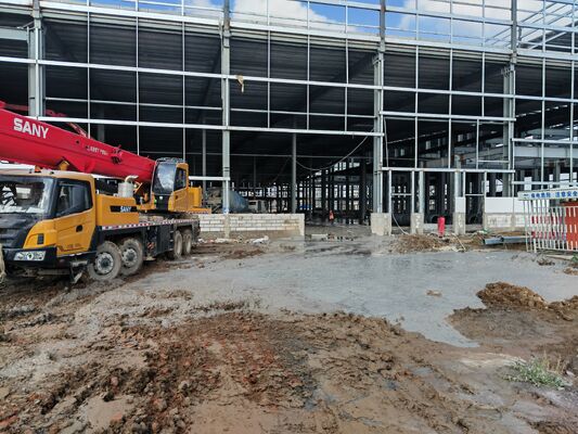 H‑beam steel‑structure building customizable clear‑span space detachable components used for processing factory storage warehouse and production workshop